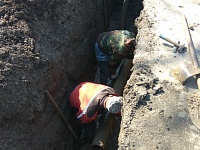 Сотрудники МУП "Водоканал"  выехали на место порыва линии водопроводных сетей по ул.Первомайской