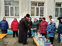 18 января в Крещенский сочельник в поселке Ахтарском состоялась церемония освящения воды