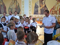 Школьников Свободного сельского поселения посвятили в казачата.