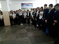 Торжественное открытие военно-патриотического месячника состоялось в МБОУ СОШ номер 4 в станице Ольгинская