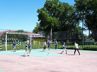 1 июня на спортивной площадке ст. Ольгинской состоялось торжественное открытие  летней дворовой площадке