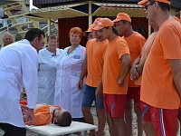 В Приморско-Ахтарске прошли плановые учения спасателей 
