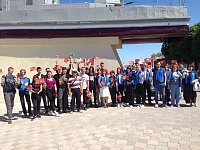В честь Дня ПОБЕДЫ студенты местного филиала техникума "Знание" и ПАТИСа приняли участие в акции, которую организовал районный отдел по спорту. 