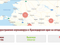 В Краснодарском крае подтверждено 86 новых случаев заболевания COVID-19